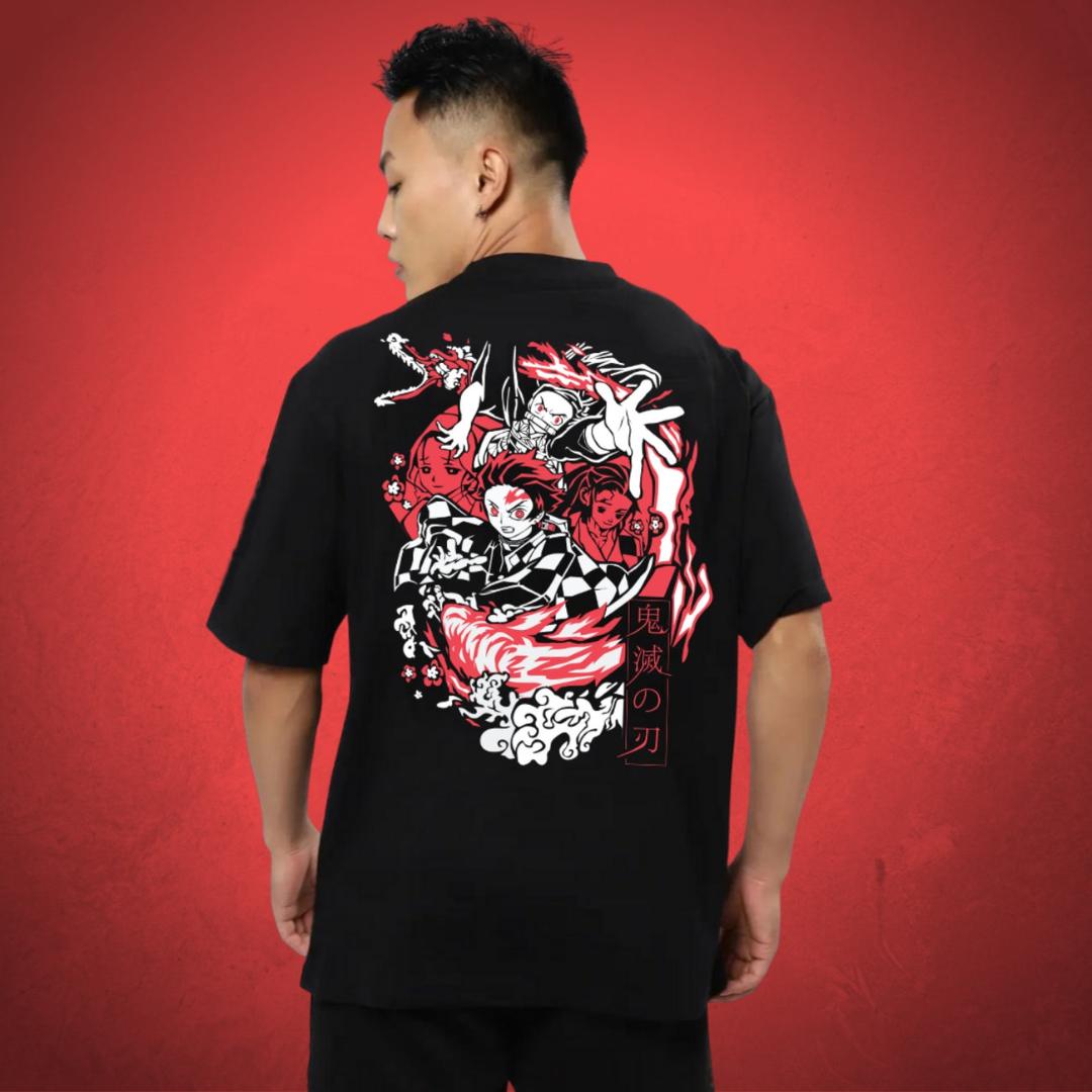 DEMON SLAYER KAMADO ANIME OVERSIZED T-SHIRT