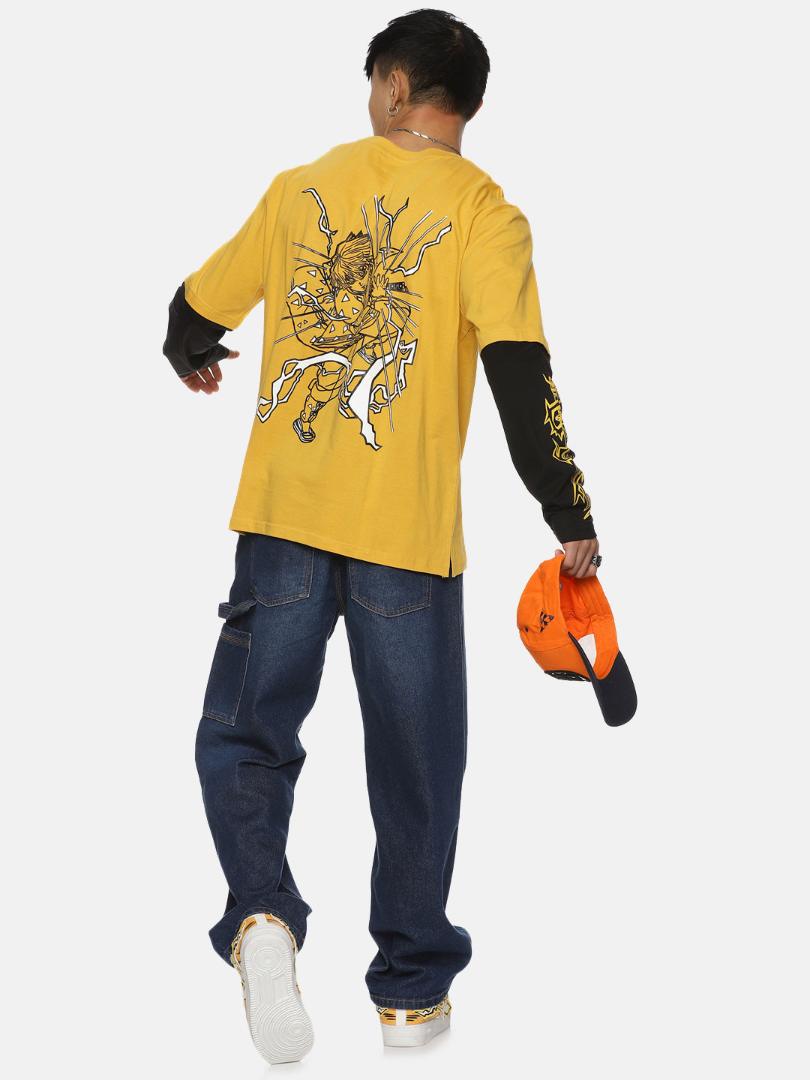 ZENITSU FULL SLEEVE OVERSIZED ANIME T-SHIRT